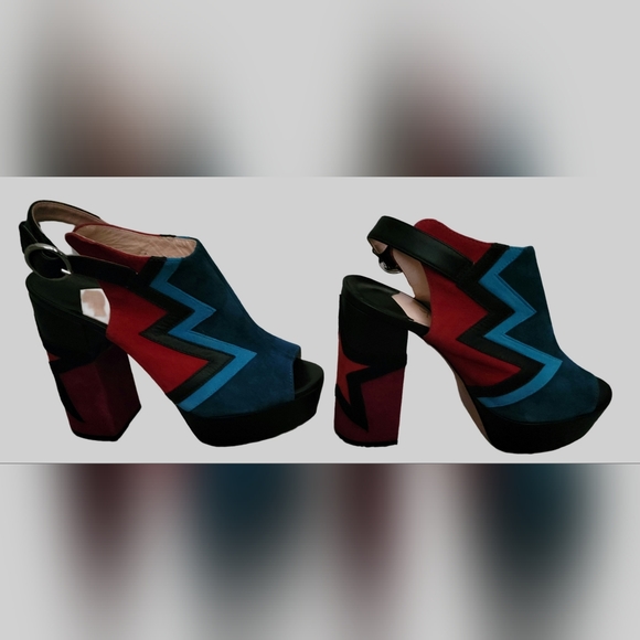 Isa Tapia Size 6.5 color block platform - Picture 3 of 7